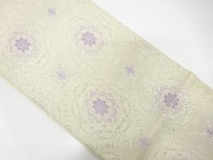 アンティーク　華文模様織り出し袋帯(材料)